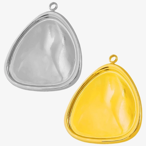 304 Stainless Steel Teardrop Pendant Tray Bezel Base For DIY Jewelry Making Handmade Necklace Keychain Accessories