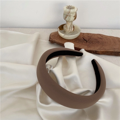 Cerchietto Imbottito in Spugna Tinta Unita Minimalista per Donna Colore Morandi Stile Ins Fascia Spessa Accessori Capelli