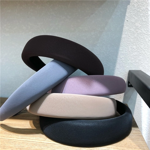 Cerchietto Imbottito in Spugna Tinta Unita Minimalista per Donna Colore Morandi Stile Ins Fascia Spessa Accessori Capelli