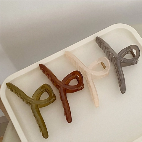 Sommer Jelly Farbe Große Kunststoff Haarkralle Für Damen Mode Minimalistische Haarspange Rutschfest Elegantes Styling-Tool