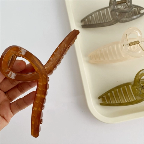 Sommer Jelly Farbe Große Kunststoff Haarkralle Für Damen Mode Minimalistische Haarspange Rutschfest Elegantes Styling-Tool