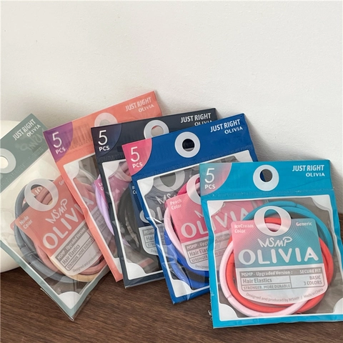 Elastic Hair Ties Soft Fabric Scrunchies Solid Colors Korean Style Daily Use Ponytail Holders For Women Girls Accessories