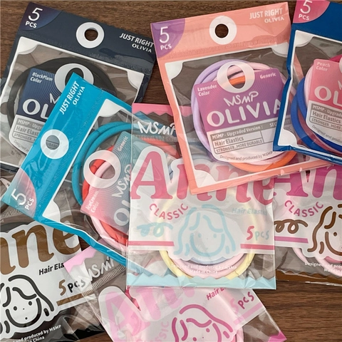 Elastic Hair Ties Soft Fabric Scrunchies Solid Colors Korean Style Daily Use Ponytail Holders For Women Girls Accessories