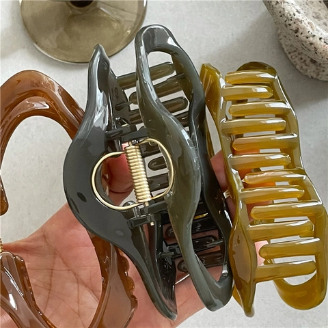 Molla per Capelli a Nuvola Irregolare Grande Texture Gelatina Minimalista Clip Squalo Onda Accessori Moda Capelli Donna