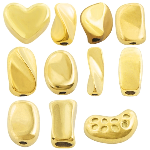 304 Roestvrij Stalen DIY Afstandhouder Kralen Voor Sieraden Maken Geometrische Onregelmatige Hartvormige Losse Kralen Voor Ketting Armband Accessoires