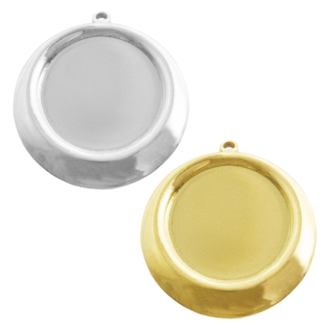 Stainless Steel Round Oval Bezel Tray Pendant Components For DIY Jewelry Making Necklace Bracelet Supplies Plain Surface