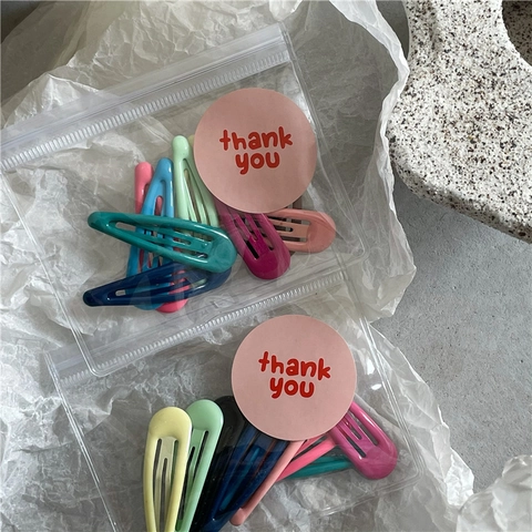 Alloy Creamy Drip Oil Water Drop BB Hair Clips For Women Girls Sweet Korean Style Matte Lacquered Enamel Hairpins Accessory