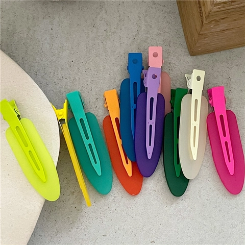 Fermaglio per Capelli a Goccia in Gelatina Colorata Clip a Becco d'Anatra in Plastica Opaca e Metallo per Donna Ragazza Accessori