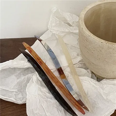 Vintage S-Förmiger Celluloseacetat Haarstab Für Damen Minimalistisch Marmoriert Schildpatt Haarnadel Elegante Haarstyling Tools