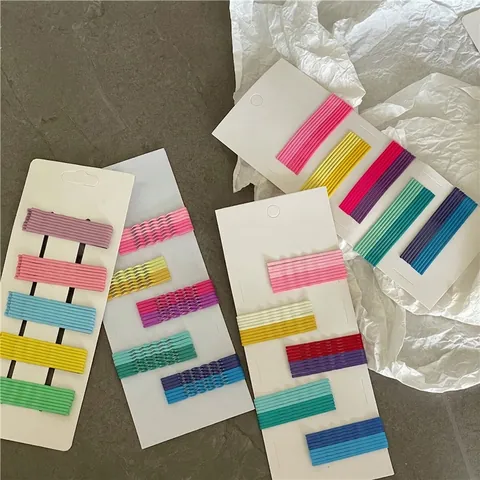 Juego de Horquillas de Metal Coloridas Pinzas para el Cabello con Ondas Minimalistas para Mujeres Niñas Horquillas de Aleación Básicas