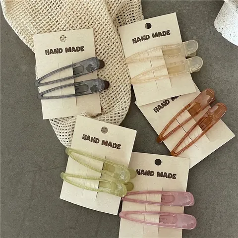 Korean Style Jelly Plastic Duckbill Hair Clips Minimalist Transparent Color Hairpins For Women Daily Hair Accessories