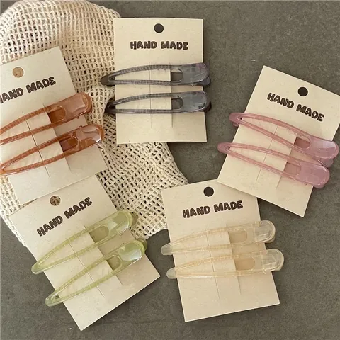 Korean Style Jelly Plastic Duckbill Hair Clips Minimalist Transparent Color Hairpins For Women Daily Hair Accessories
