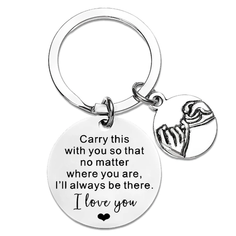 Pinky Promise Schlüsselanhänger Für Paare Edelstahl Graviert Brief Anhänger Jahrestag Fernbeziehung Geschenk