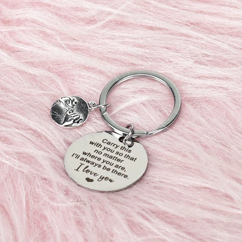 Pinky Promise Schlüsselanhänger Für Paare Edelstahl Graviert Brief Anhänger Jahrestag Fernbeziehung Geschenk