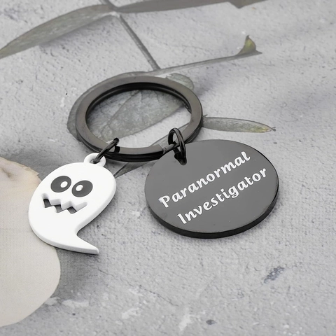 Μπρελόκ από Ανοξείδωτο Ατσάλι Paranormal Investigator Φάντασμα Δημιουργικό Δώρο Πάρτι Halloween Κρεμαστό Τσάντας Unisex Κοσμήματα