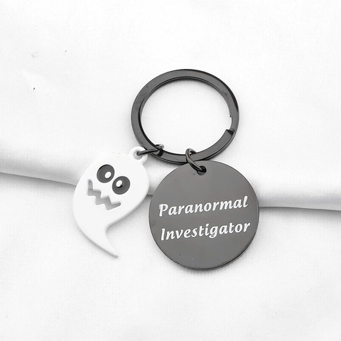 Μπρελόκ από Ανοξείδωτο Ατσάλι Paranormal Investigator Φάντασμα Δημιουργικό Δώρο Πάρτι Halloween Κρεμαστό Τσάντας Unisex Κοσμήματα
