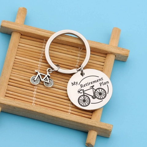 Portachiavi Bicicletta In Acciaio Inossidabile Con My Retirement Plan Regalo Ideale Per Appassionati Di Ciclismo E Pensionati