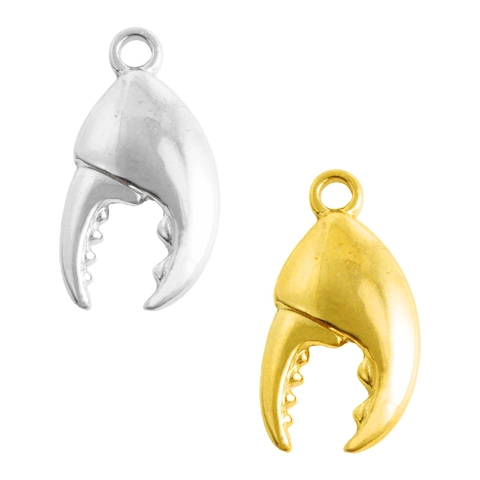 Colgante de Pinza de Cangrejo de Acero Inoxidable 304 Bañado en Oro de 18K Dije de Pinza de Langosta para Collar Pulsera Joyería de Playa Mujer