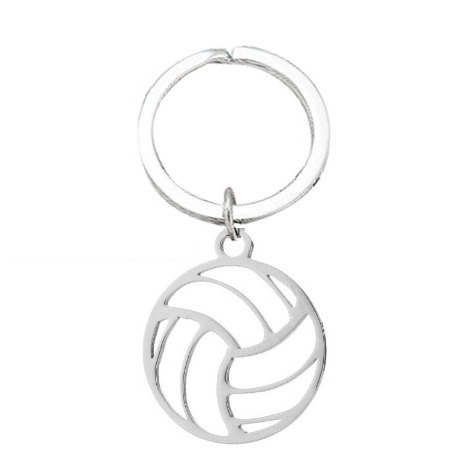 Stainless Steel Volleyball Keychain Hollow Out Sport Ball Key Ring For Men Boyfriend Gift Gold Silver Metal Keychains