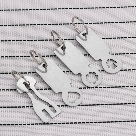 Edelstahl Supermarkt Einkaufswagen Token Schlüsselanhänger Hohl Herz Engel Klee Muster Metall Schlüsselring Nützlicher Halter