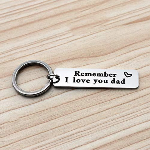 Edelstahl Schlüsselanhänger Mit Remember I Love You Herz Gravur Anhänger Metall Schlüsselring Für Muttertag Vatertag Geschenk