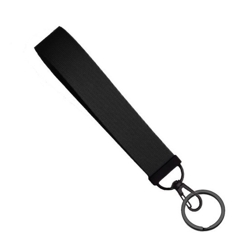 Minimalist Solid Color Polyester Woven Strap Keychain For Keys School Bag Pendant Personality Gift Wrist Strap Key Ring Accessory
