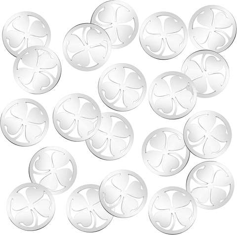 Stainless Steel Hollow Out Round Pendant Angel Four-Leaf Clover Dog Paw Flower Charm For Jewelry Making DIY Accessories