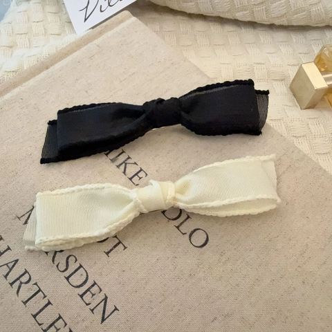 Elegante Fermaglio per Capelli Fiocco in Tessuto a Becco Stile Coreano Clip Laterale Accessori per Capelli Donna