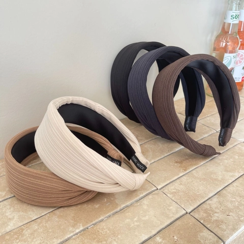 Cerchietto Largo in Tessuto a Costine Stile Coreano Cima Alta Cerchietto Antiscivolo Minimalista Tinta Unita Accessori Capelli Donna
