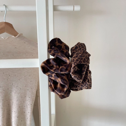Vintage Leopard-Haargummis aus Polyester Weiche Große Haarbänder Für Damen Mädchen Elegante Tiermuster Haar-Accessoires