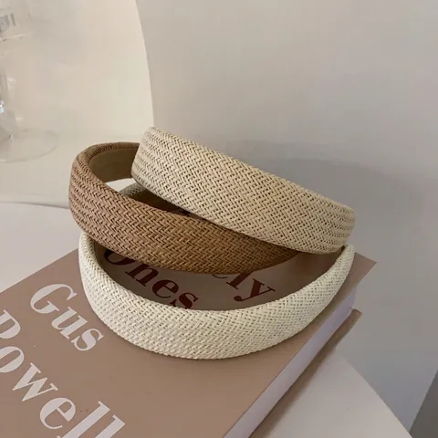 Koreanisch Breiter Geflochtener Haarreif Für Damen Retro Handgemacht Twist Stoff Stirnband Einfach Frisch Sommer Urlaub Haar Accessoires