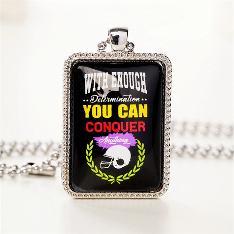 Porte-Clés Collier Pendentif Football Américain Inspirant Bijoux De Rugby En Alliage Cadeau Sportif Pour Hommes Femmes