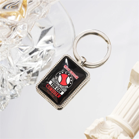 Porte-clés Collier de Sport de Baseball Inspirant pour Hommes Femmes Pendentif en Métal Strass Cadeau de Motivation Détermination Bijoux