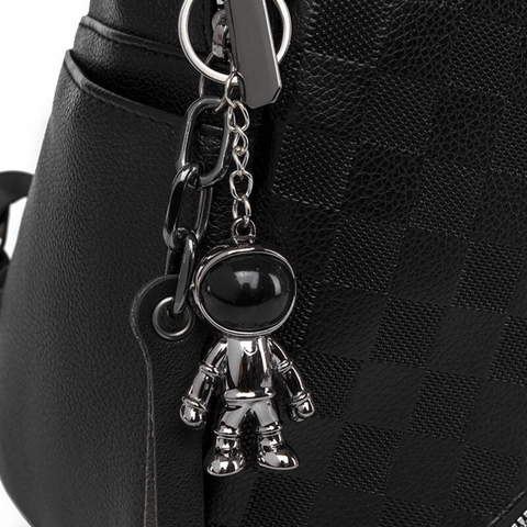Creativo Portachiavi Astronauta Metallo Uomo Spaziale Pendente Decorazione Borsa Auto Accessorio Minimalista Spaceman Charm