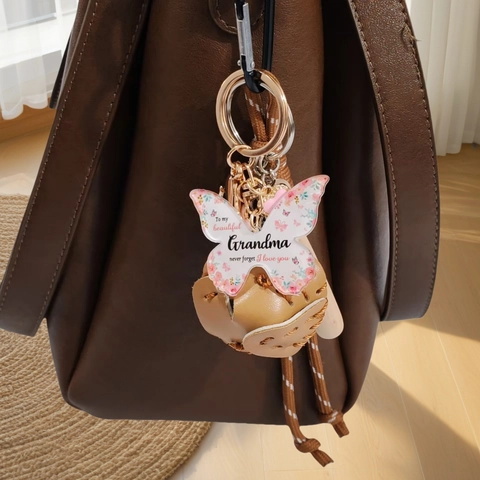 Schmetterling Acryl Schlüsselanhänger Mit Blumenmuster Zitate Für Mutter Oma Frau Geschenk Gold Karabinerverschluss Schlüsselring