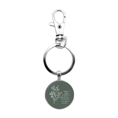 Motivierende Bibelvers Zitat Glas Legierung Schlüsselanhänger Blumenmuster Runder Anhänger Schlüsselring Inspirierendes Christliches Geschenk