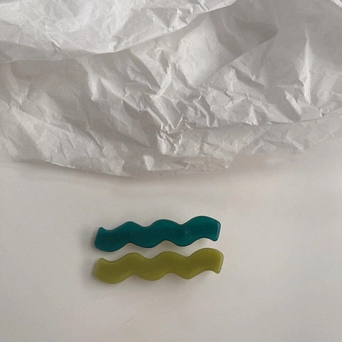 Minimalist Wavy Acetate Hair Clips For Women Girls Exquisite Handmade Duckbill Side Clips Elegant Styling Accessories