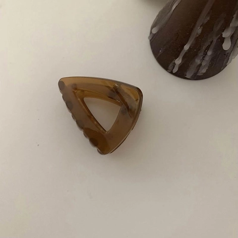 Minimalistische Geometrische Dreieck Haarklammer Lichtdurchlässiger Kunststoff Kleine Haarklammer Für Damen Täglich Mode Haarschmuck
