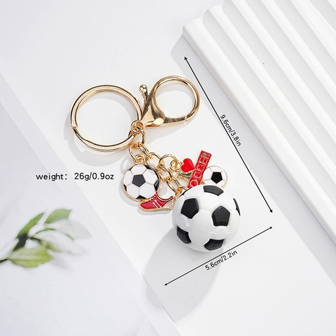 3D Sportbal Sleutelhanger Legering Voetbal Basketbal Honkbal Rugby Tennis Hanger Tas Ornament Souvenir Cadeau Voor Fans