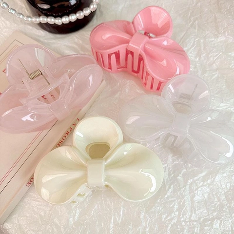 Süße Schleife Haarkralle Acryl Schleifenband Große Haarklammer Minimalistischer Haarschmuck Für Damen Mädchen Täglicher Mode