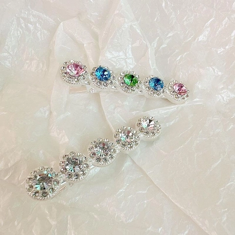 Fermaglio per Capelli in Lega di Strass con Perla Artificiale Elegante Fermaglio in Cristallo Luccicante per Donna Accessori Capelli