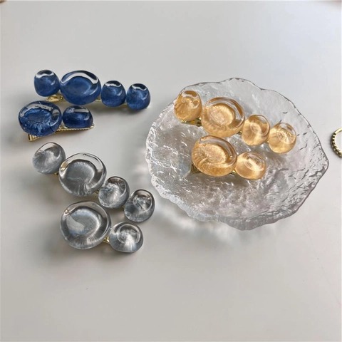 Fermaglio per Capelli in Acrilico Stile Coreano per Donna Fermaglio a Becco d'Anatra in Metallo Fatto a Mano Vintage Accessori per Capelli