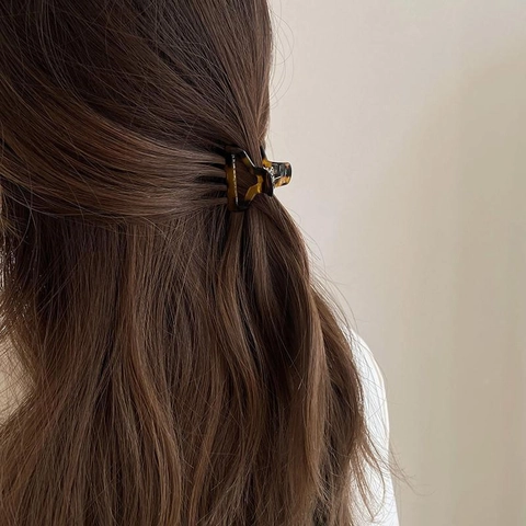 Molletta per Capelli in Acetato Minimalista Tartarugata Leopardo Marmo Piccola Media Clip per Capelli Donna Accessori