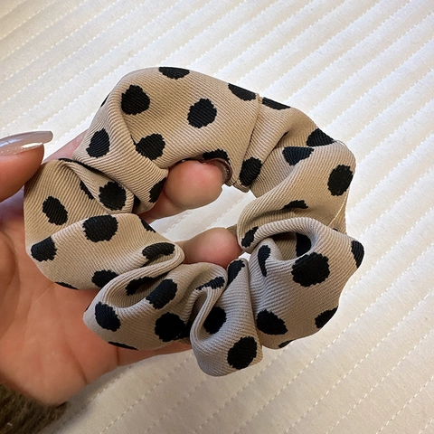 Coleteros de Satén con Lunares Vintage para Mujer Elegantes Gomas de Pelo Elásticas Minimalismo Sujetador de Coleta Accesorios