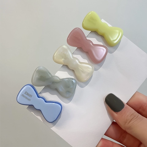 Pince à Cheveux Nœud Papillon en Acétate de Cellulose Fait à la Main Clip à Bec de Canard Français pour Femmes Accessoires
