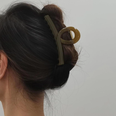 Damen Große Acryl Haarkralle Koreanischer Stil Vintage Marmormuster Starker Halt Dickes Haar Zubehör Haarklammer