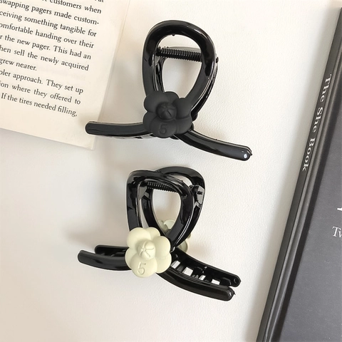 Molla per Capelli Vintage a Forma di Fiore di Camelia Elegante Pinza in Resina per Donna Accessorio per Capelli