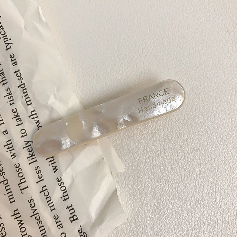 Handgefertigte Französischer Stil Acetat Haarspange Für Damen Elegante Rechteck Marmorierung Seitenclip Einfacher Haarschmuck
