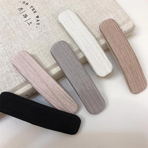 Stoffumwickelte Rechteckige BB Haarklammer Im Koreanischen Stil Vintage Legierung Haarnadel Für Damen Mode Haarschmuck