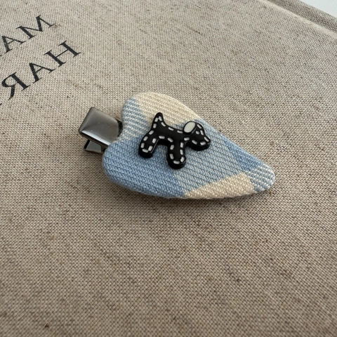 Fermagli per Capelli Rivestiti in Tessuto Stile Coreano con Cucciolo a Pois Simpatici Fermagli per Frangia Donna Bambina Accessori